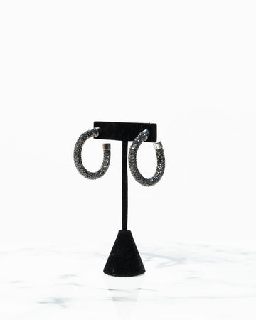 Petite Hoops - Gunmetal