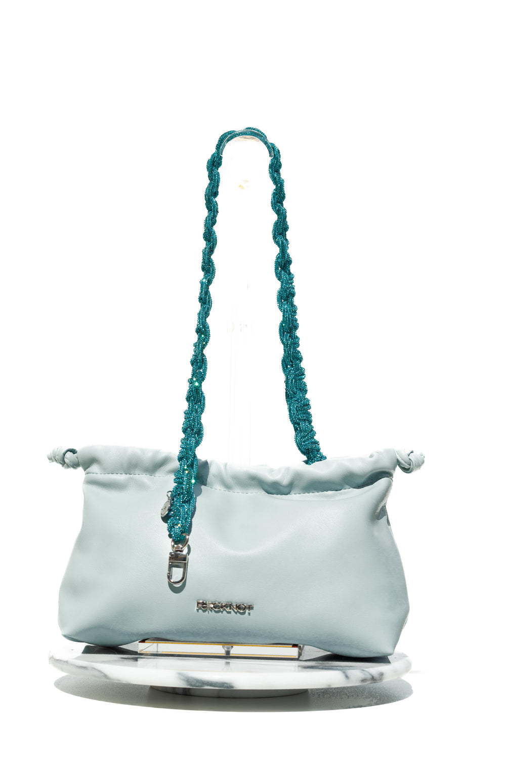 FIA Drawstring Bag - Seafoam Vegan Leather