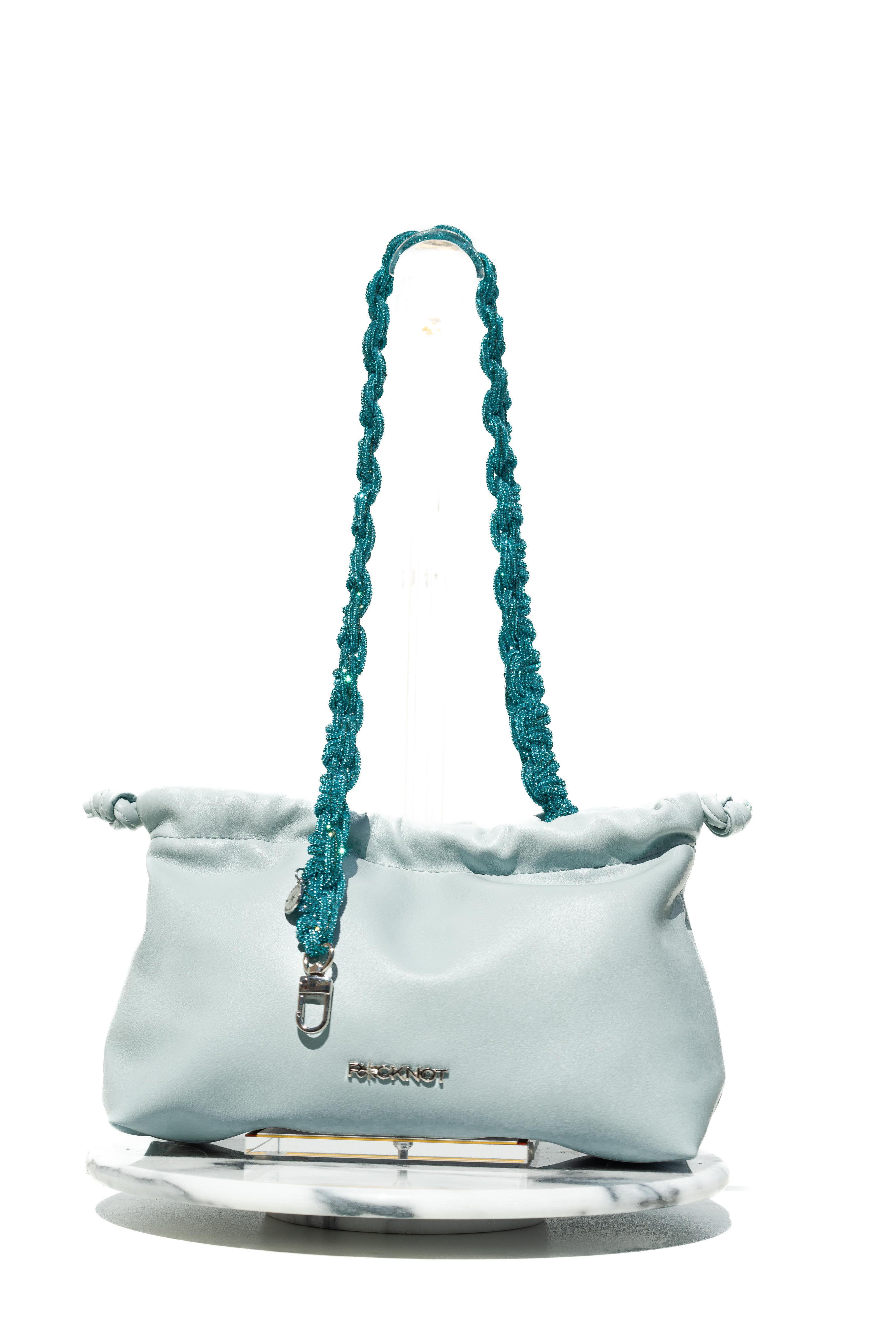 FIA Drawstring Bag - Seafoam Vegan Leather
