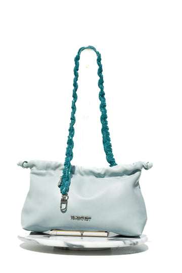 FIA Drawstring Bag - Seafoam Vegan Leather