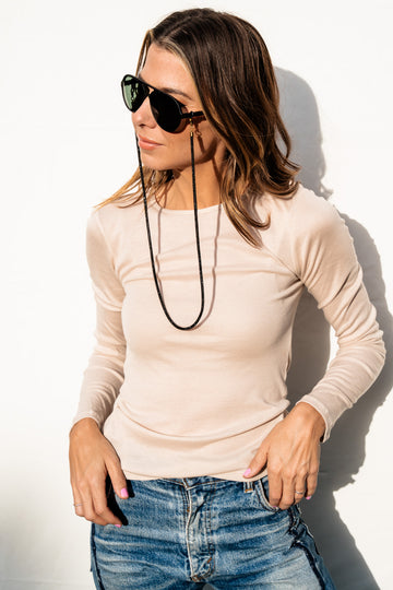 2-in-1 Sunglass Chain / Necklace - Jet