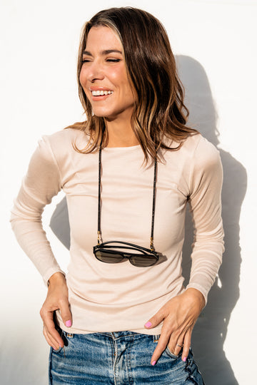 2-in-1 Sunglass Chain / Necklace - Jet