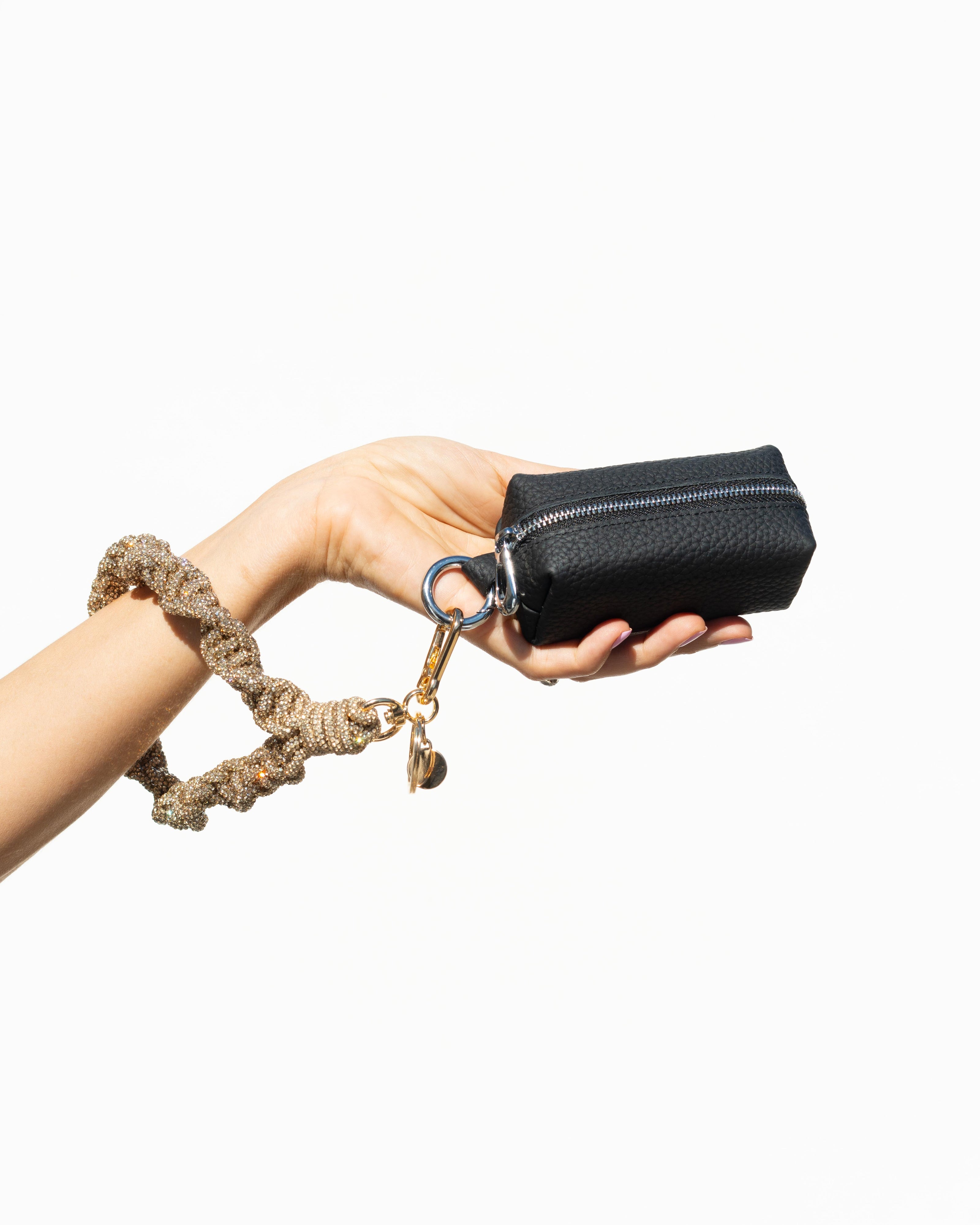 Romi TWIST Wristlet + Pebble Coin Purse - Champagne