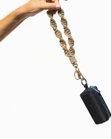 Romi TWIST Wristlet + Pebble Coin Purse - Champagne