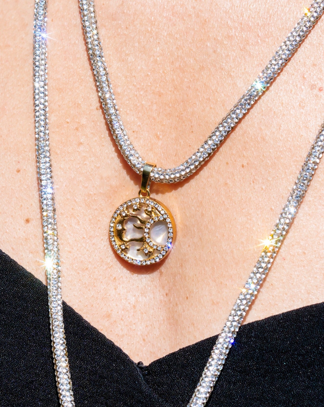 Celestial Trio Necklace Set - Interchangeable Charm Clasps