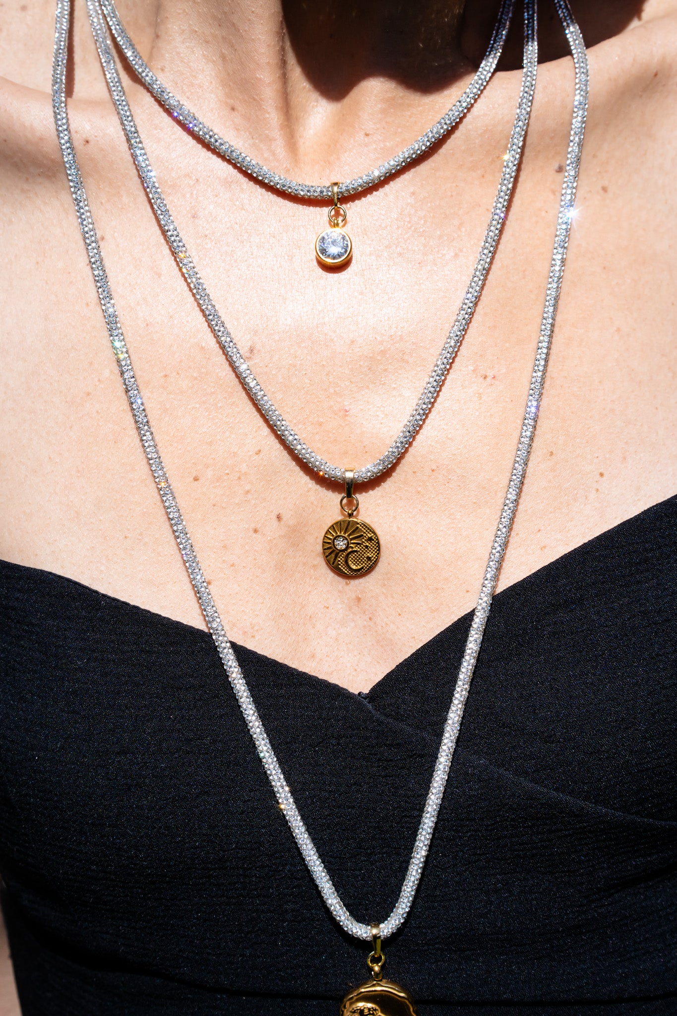 Zodiac Trio Necklace - Interchangeable Charm Clasps