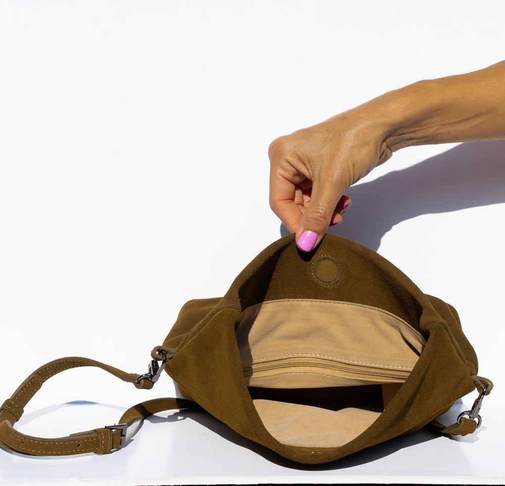 NOA BAG + MAGNUM CROWN - Olive + Antique Gold