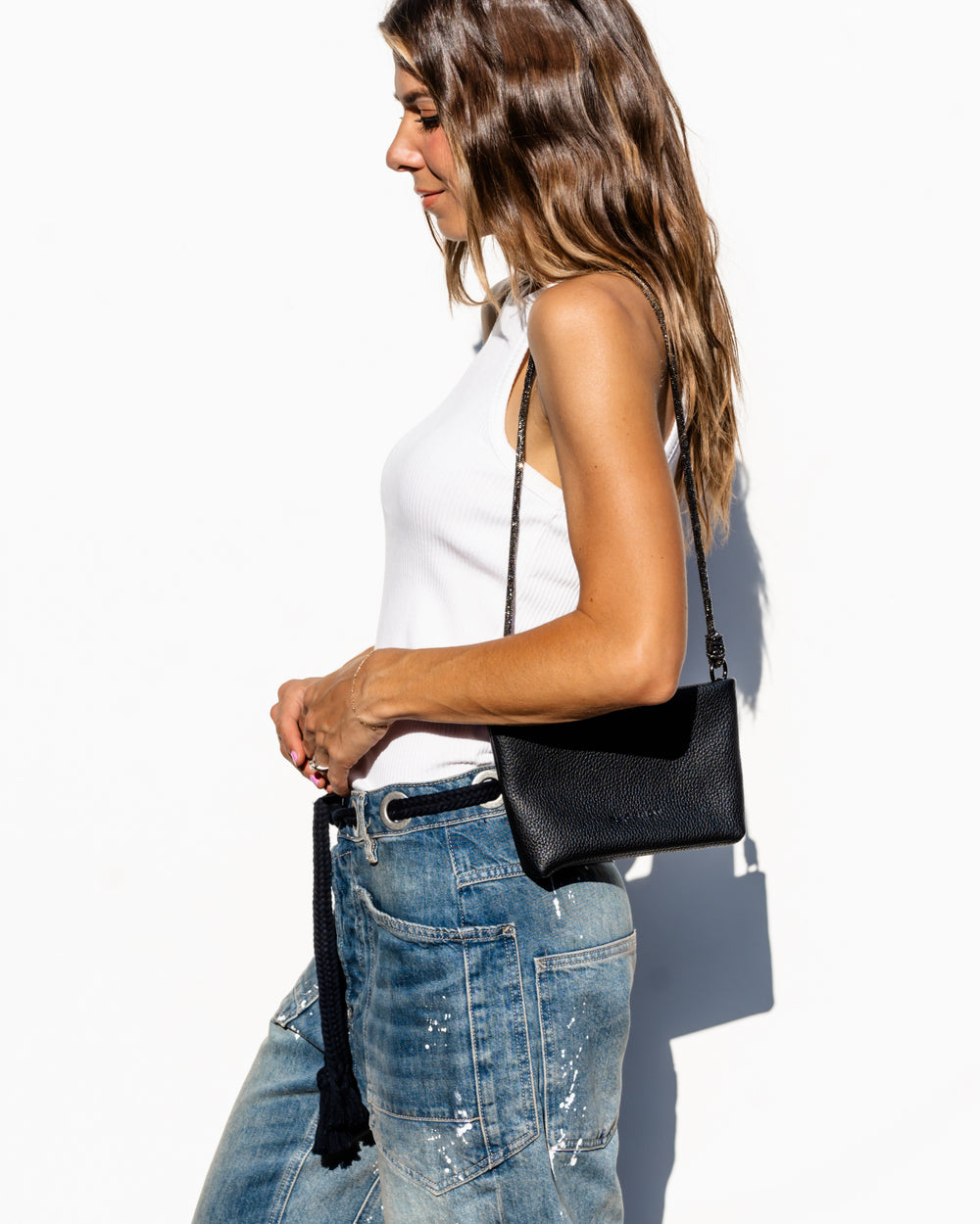 Lyla Leather Pouch - Black