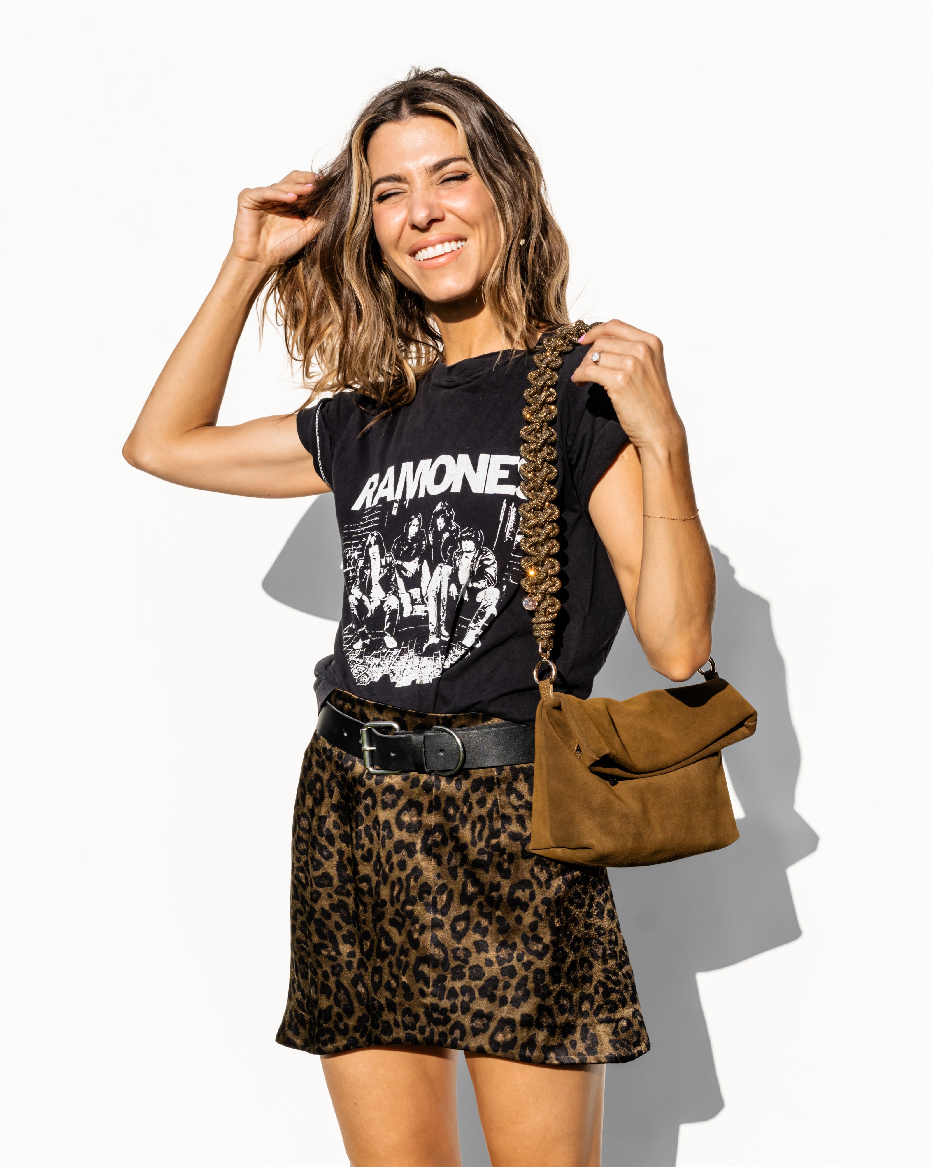 NOA BAG + LACE - Olive + Antique Gold