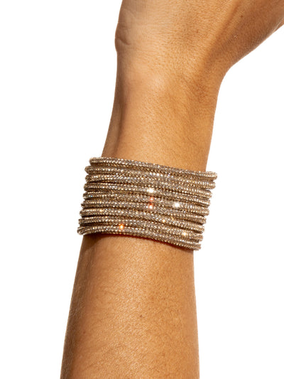 Multi Strand Cuff Bracelet - Champagne Bubbles