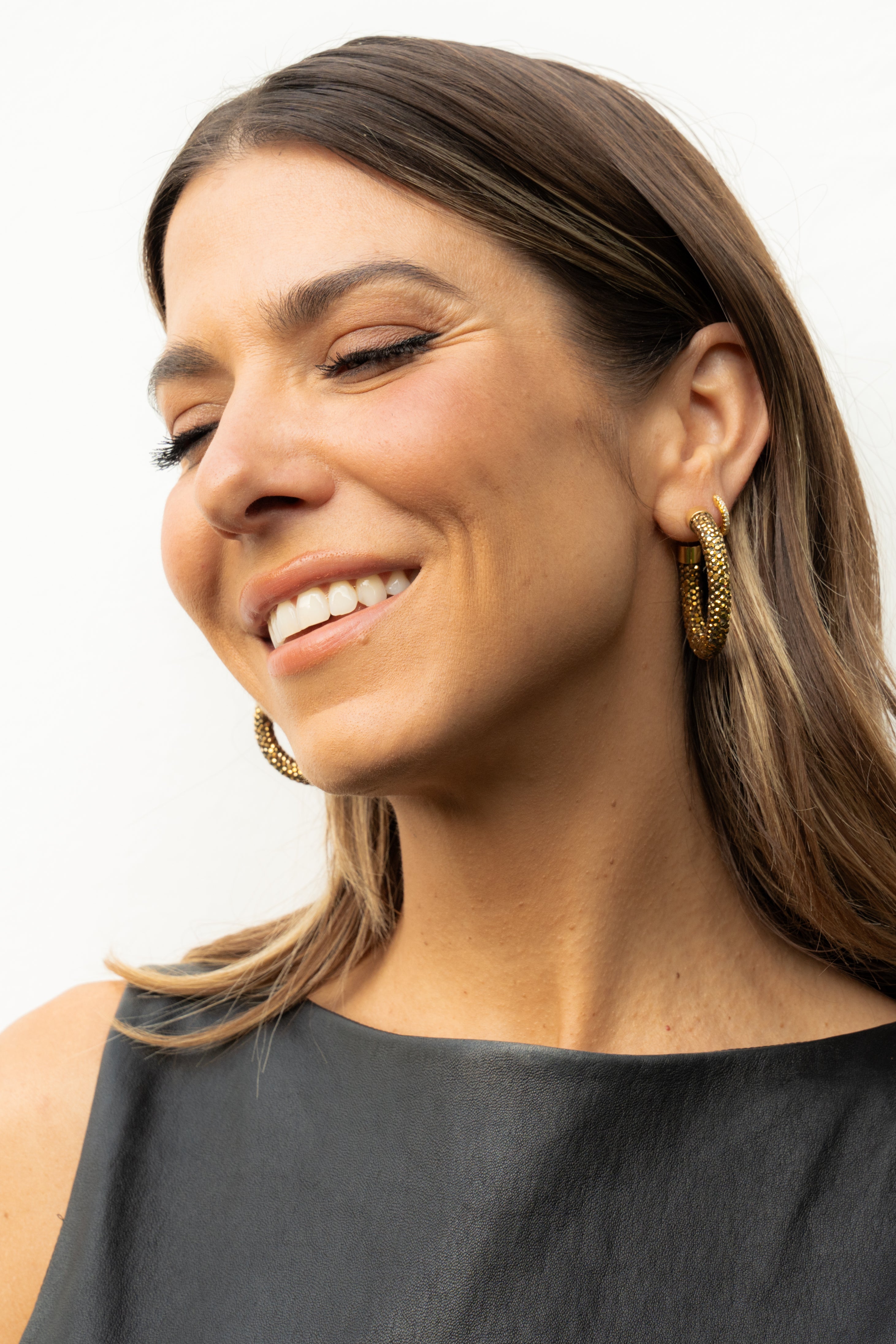 Petite Hoops - Antique Gold