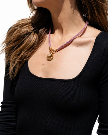 ZODIAC Carabiner Necklace - Pink Sugar