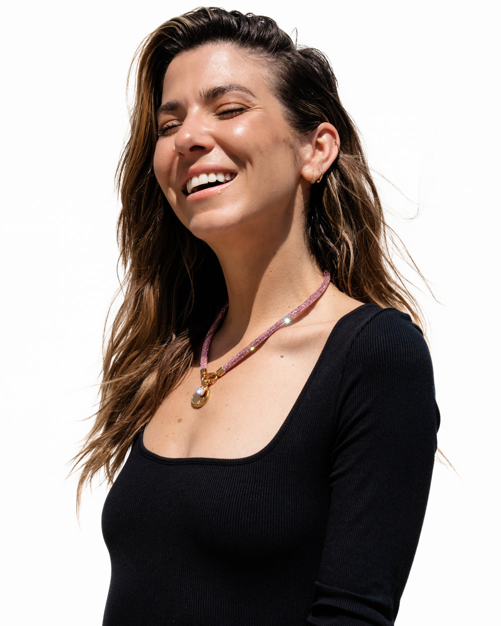 ZODIAC Carabiner Necklace - Pink Sugar