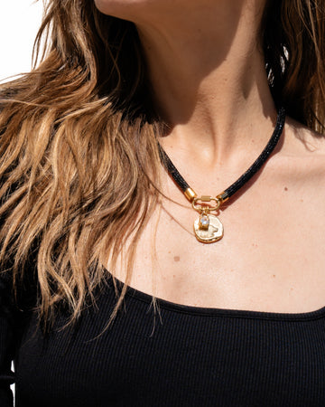 ZODIAC Carabiner Necklace - Jet Black