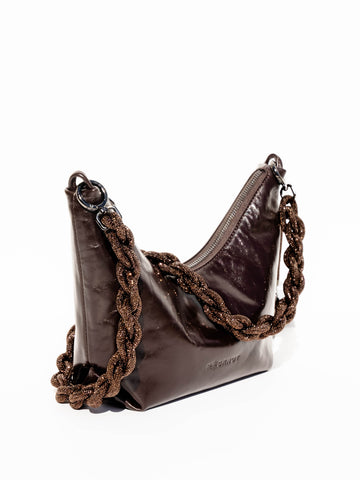 Hezi Leather Shoulder Bag - Espresso