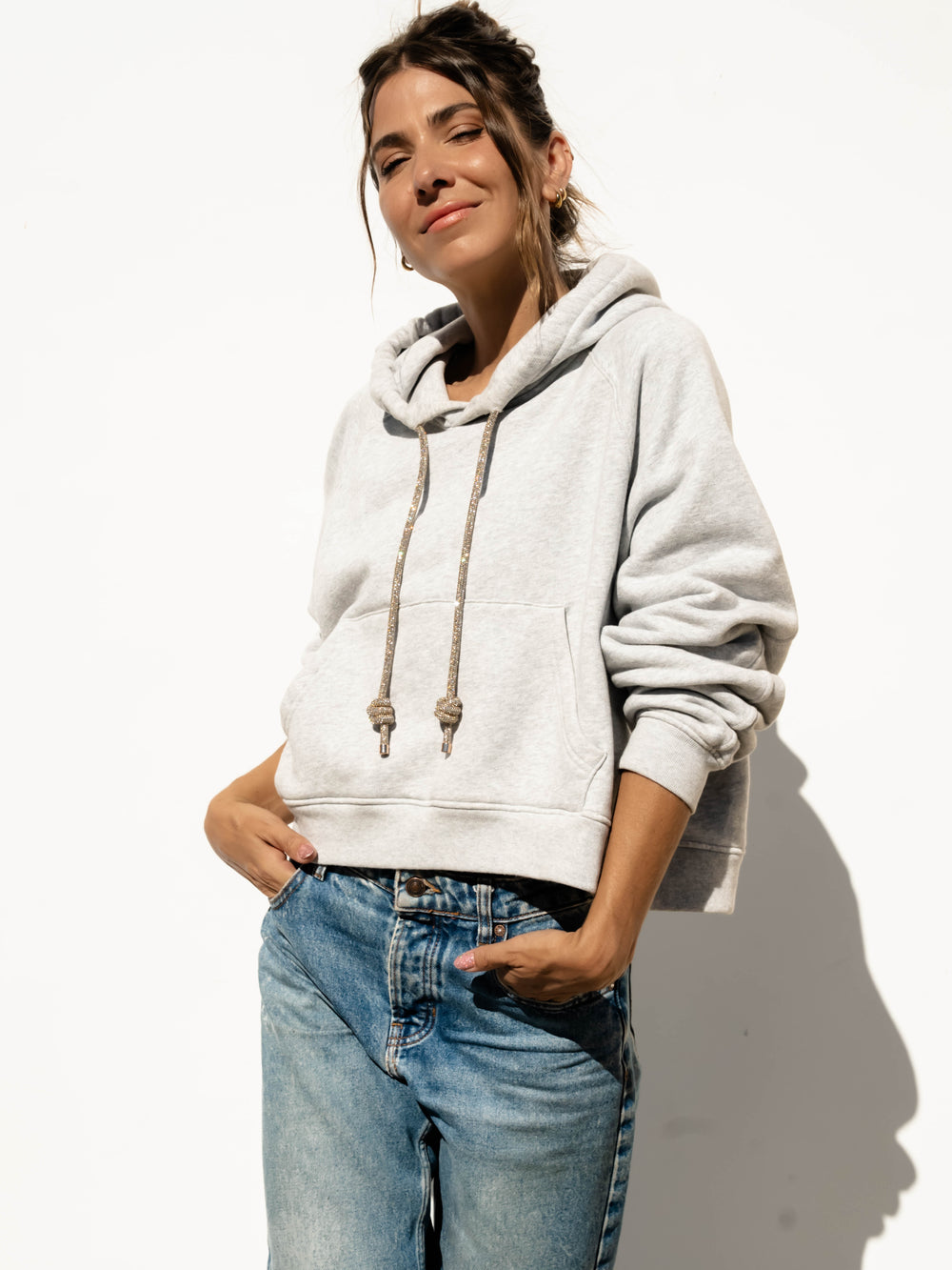 LOOP Strings Hoodie - Heather Grey