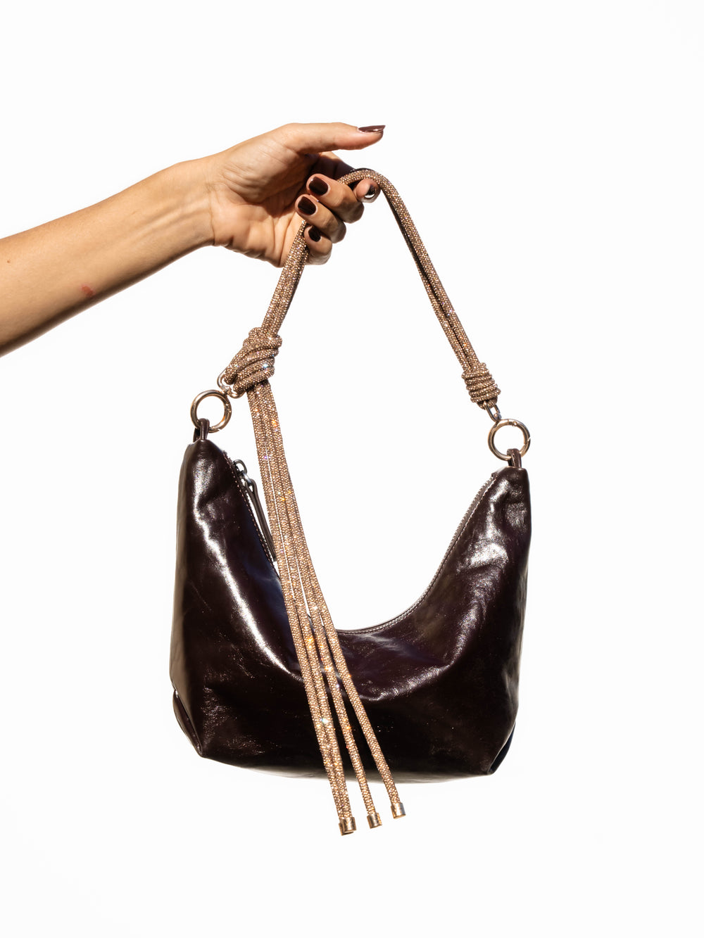 Hezi Leather Shoulder Bag - Espresso