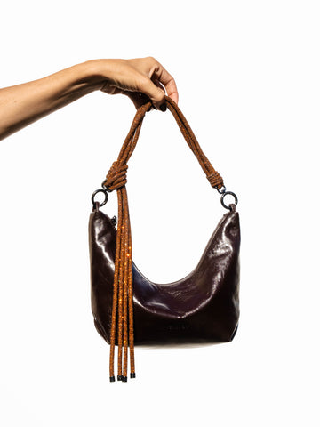 Hezi Leather Shoulder Bag - Espresso