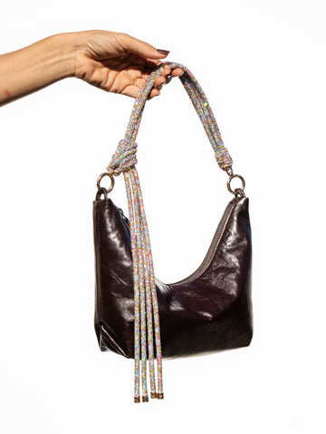 Hezi Leather Shoulder Bag - Espresso