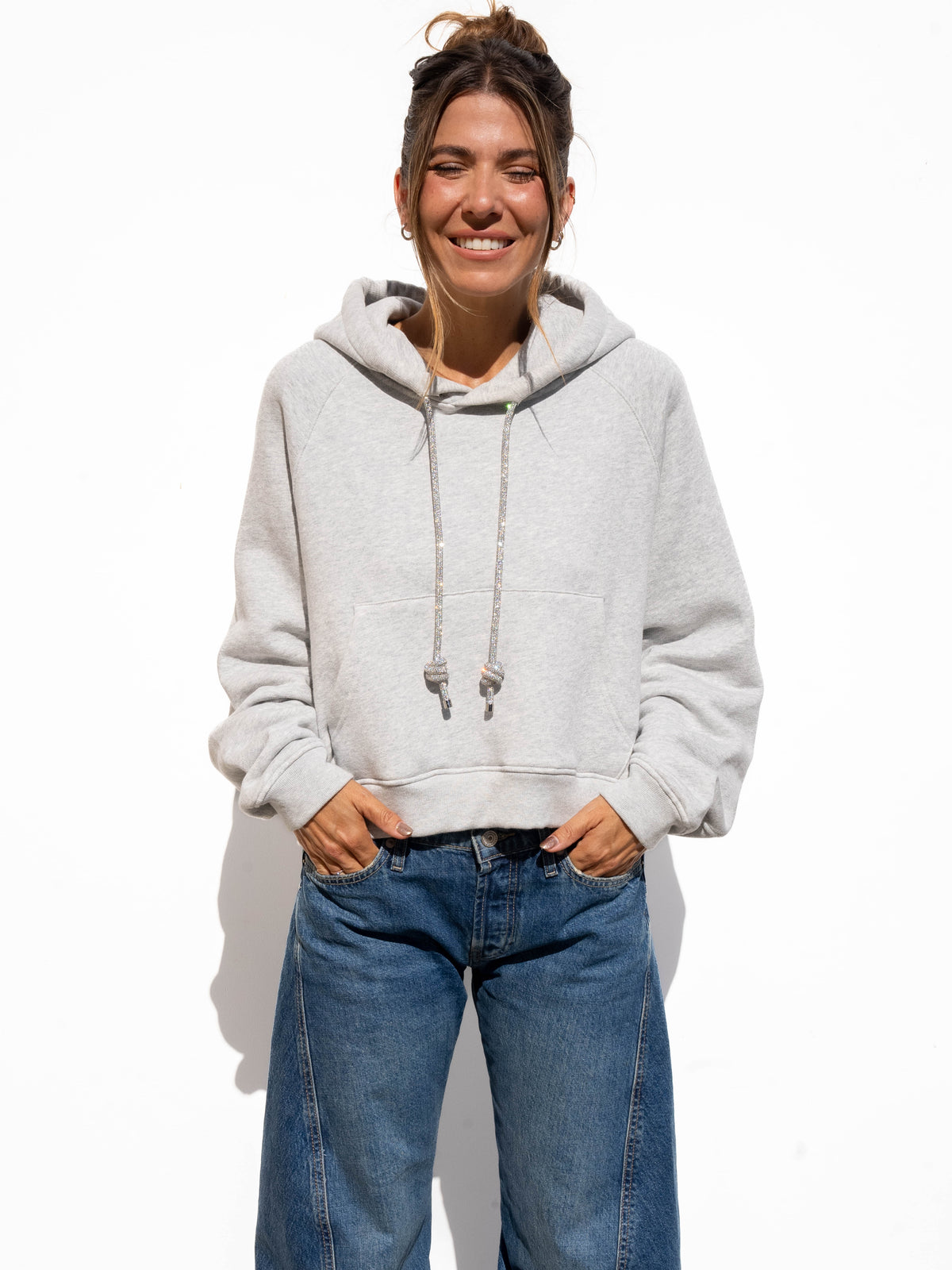 LOOP Strings Hoodie - Heather Grey