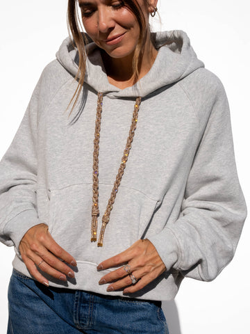 TASSEL Strings Hoodie - Heather Grey