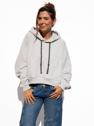 TASSEL Strings Hoodie - Heather Grey