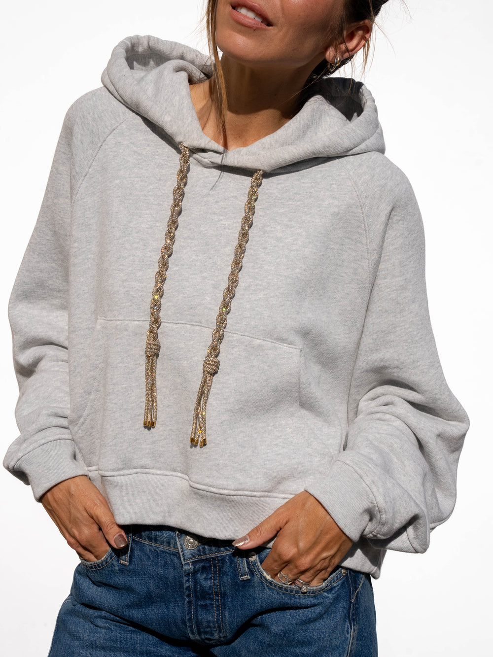 TASSEL Strings Hoodie - Heather Grey