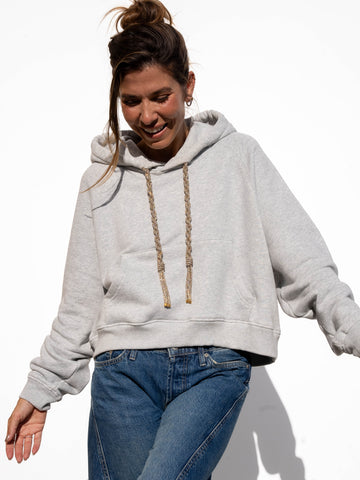 TASSEL Strings Hoodie - Heather Grey