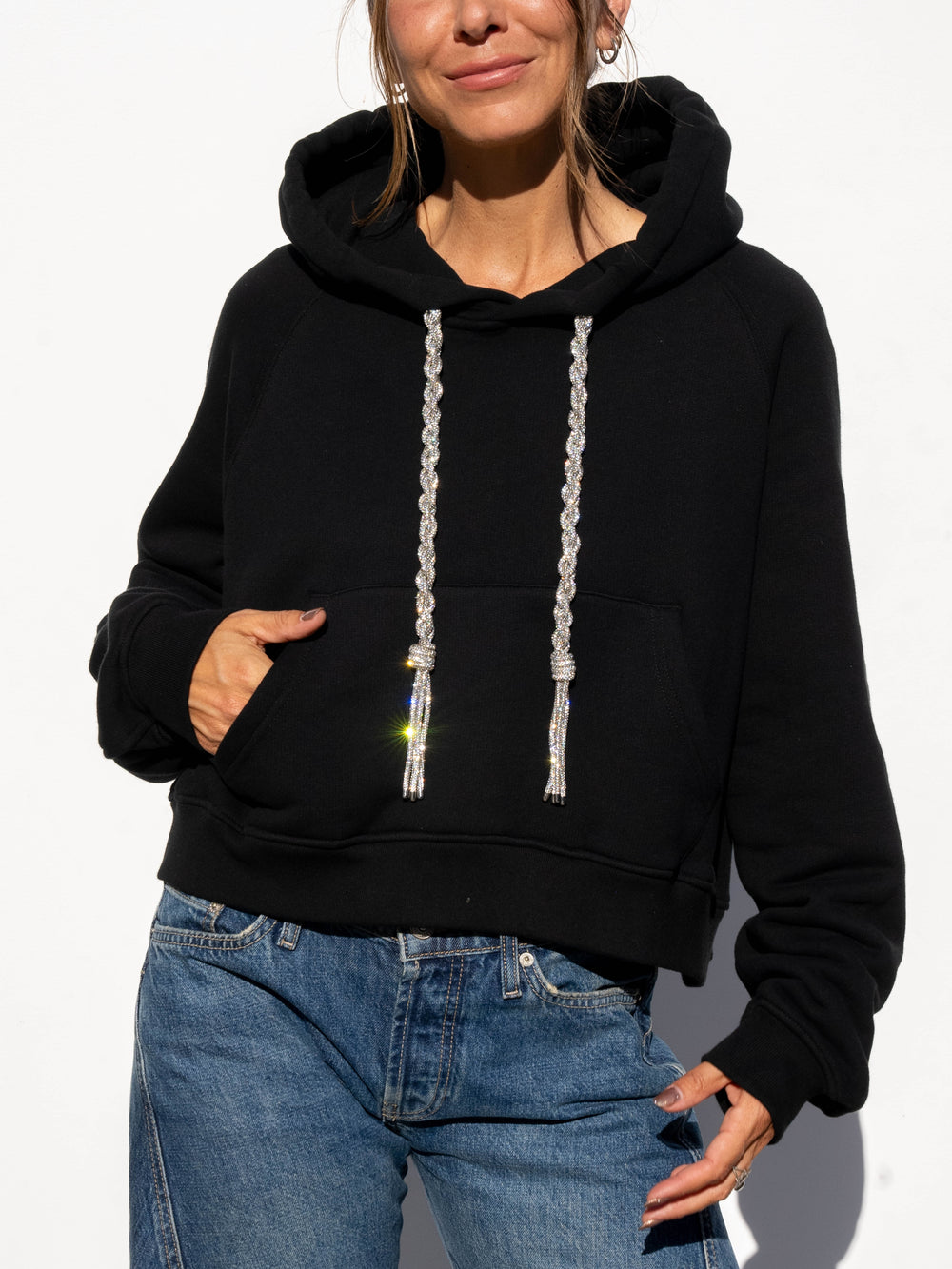 TASSEL Strings Hoodie - Black