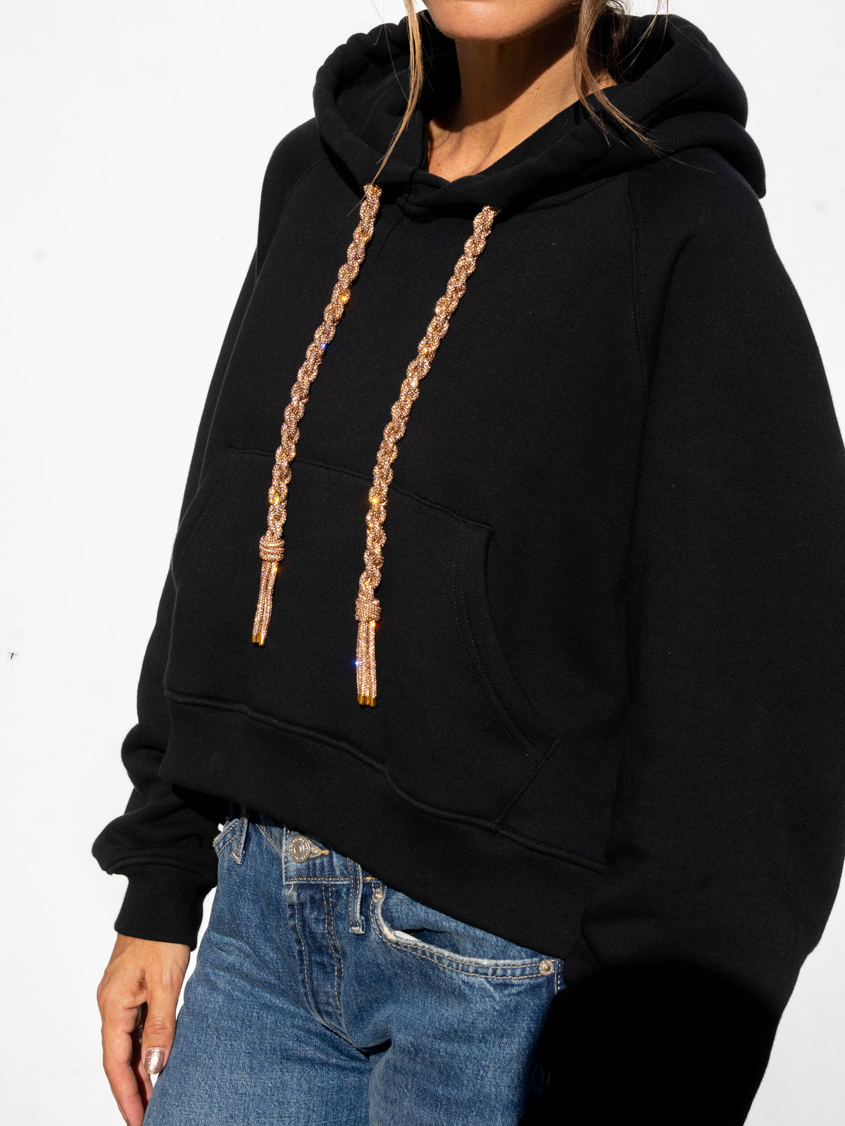 TASSEL Strings Hoodie - Black