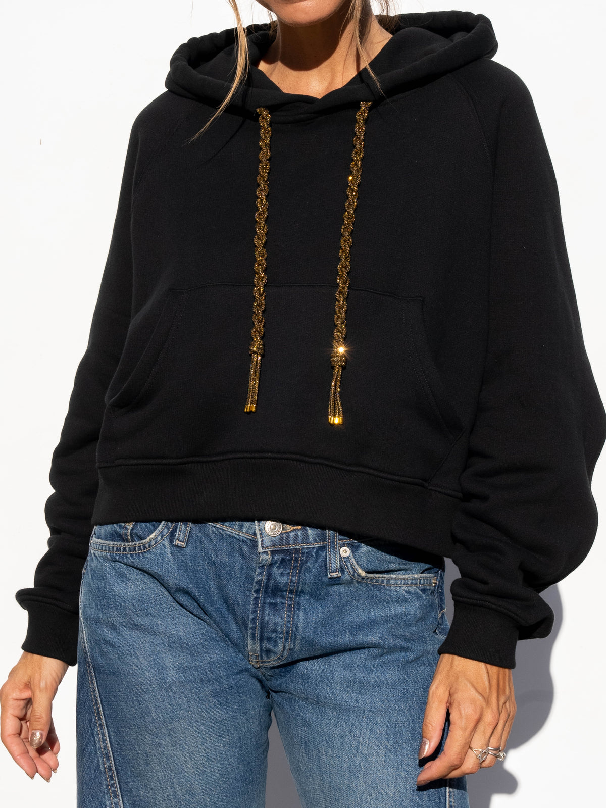TASSEL Strings Hoodie - Black
