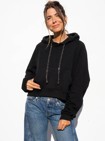 TASSEL Strings Hoodie - Black