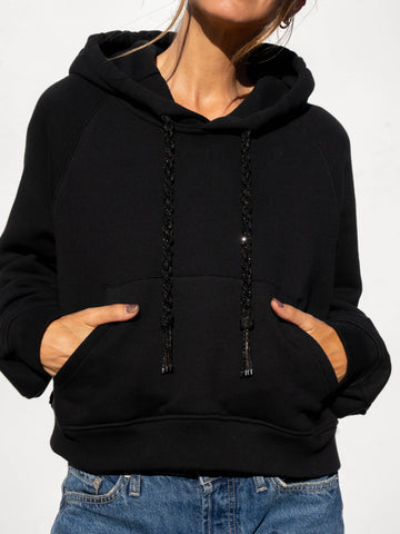 TASSEL Strings Hoodie - Black