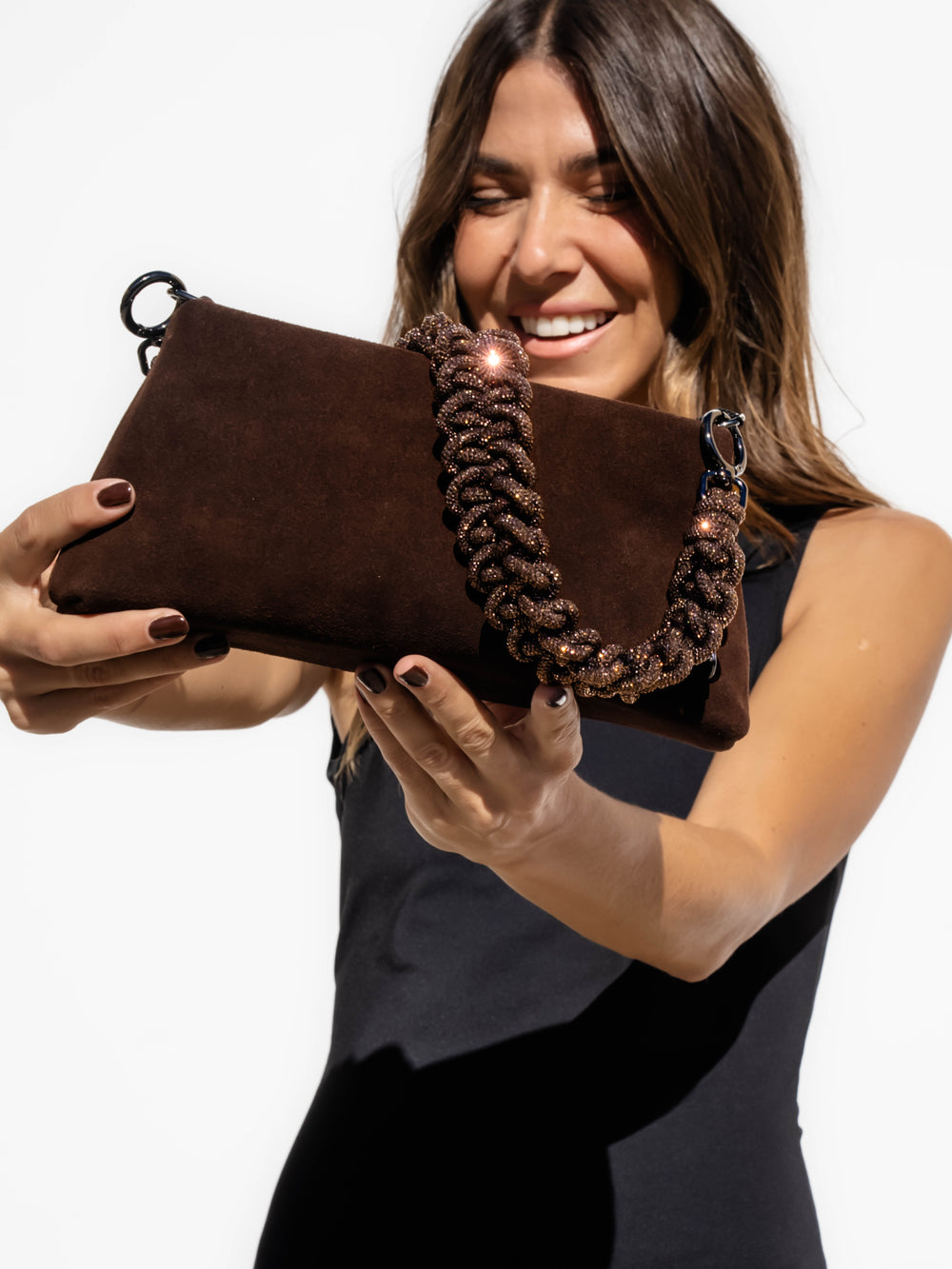 DUO Bag  - Chocolate Suede