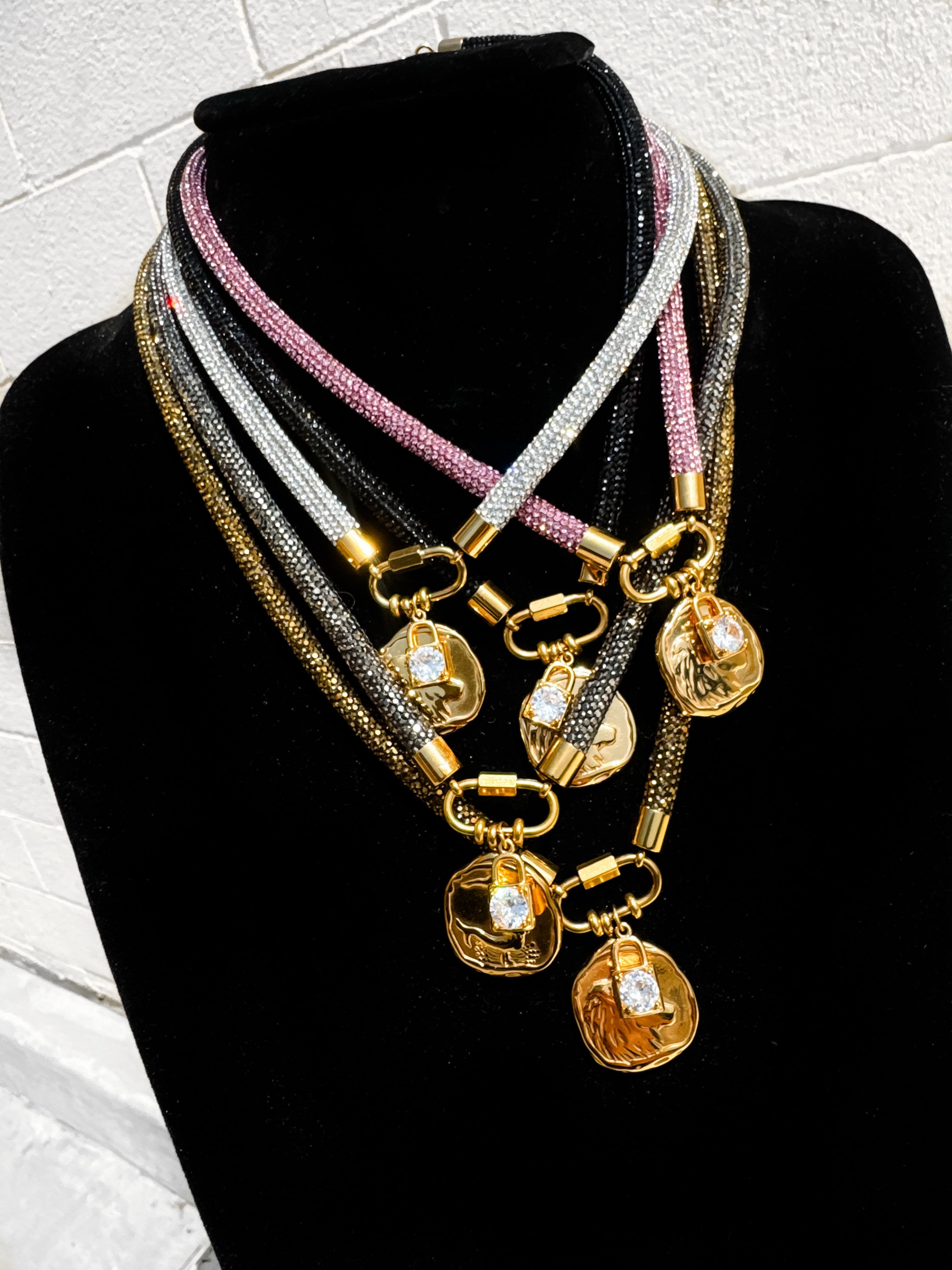 ZODIAC Carabiner Necklace - Crystal