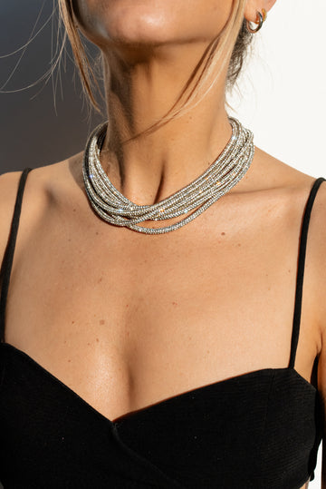 Multi Strand Necklace - Crystal