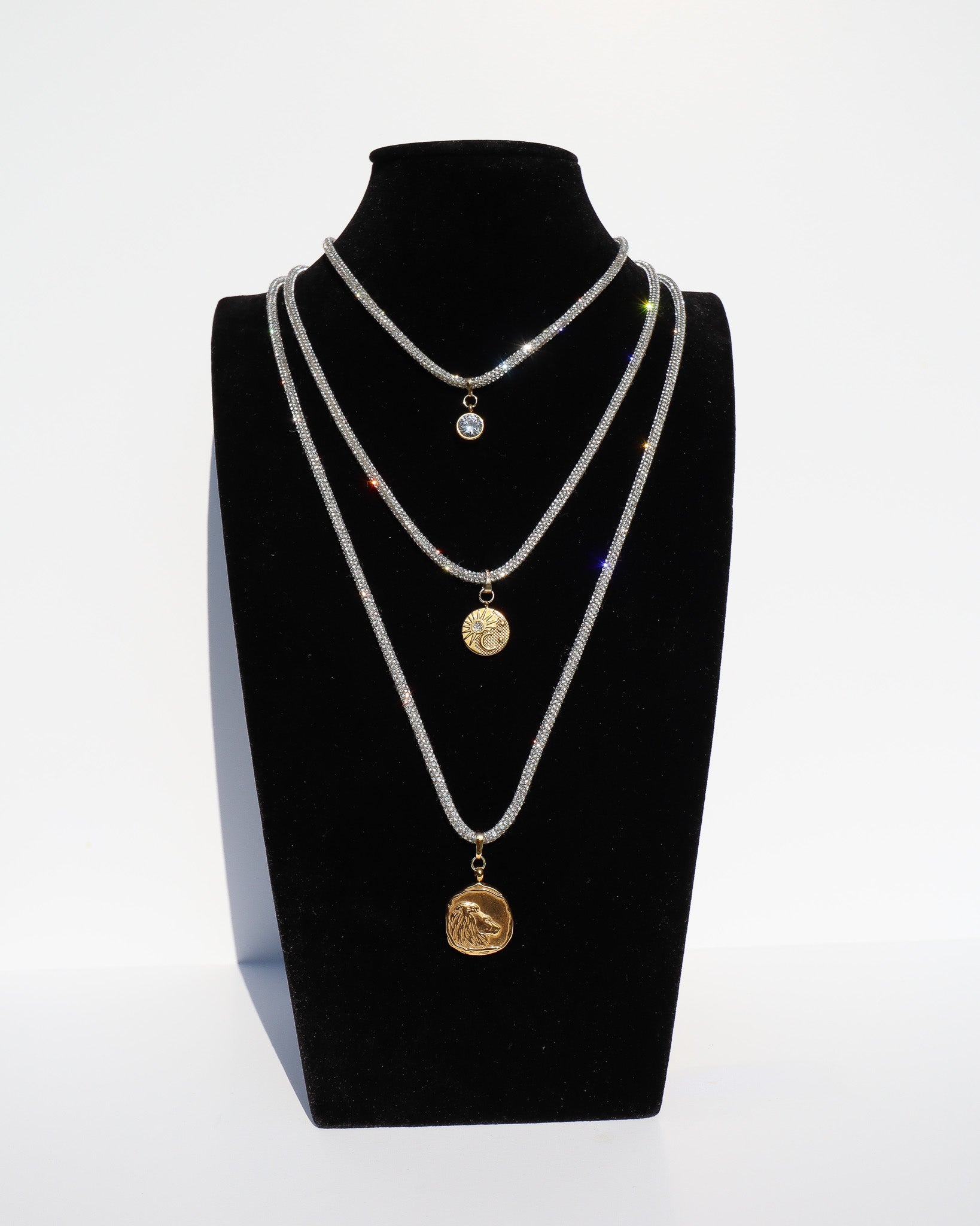 Zodiac Trio Necklace - Interchangeable Charm Clasps