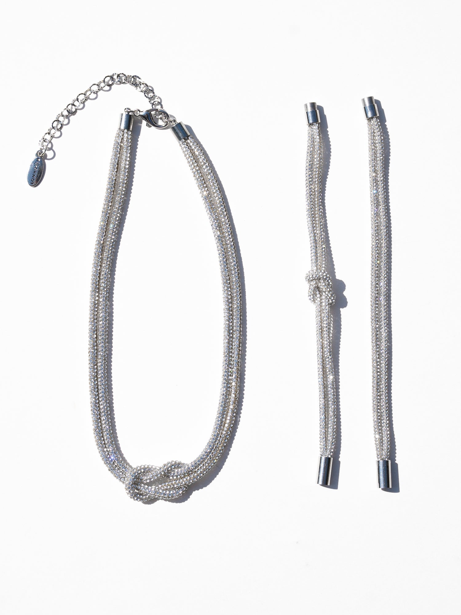Crystal Knot Bracelet Set - Crystal