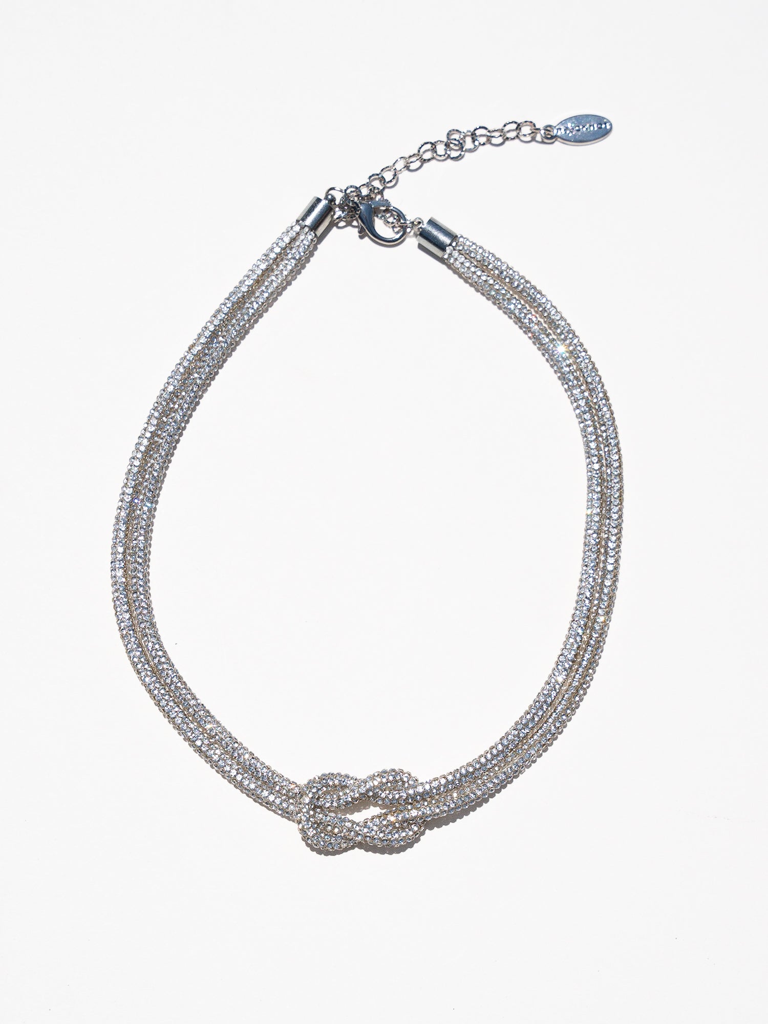 Crystal Knot Necklace - Crystal