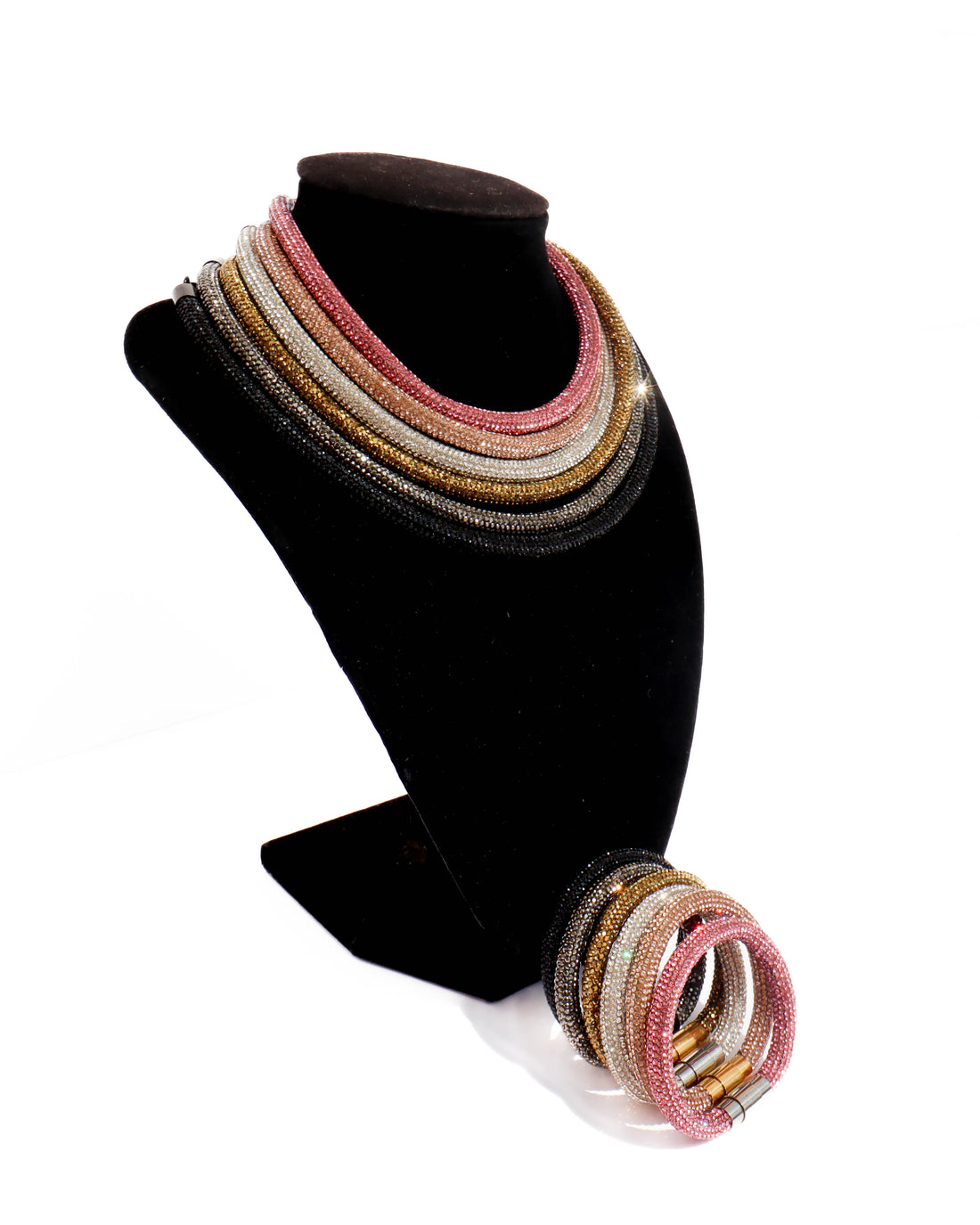 Rhinestone Rope Necklace - 6x Bundle