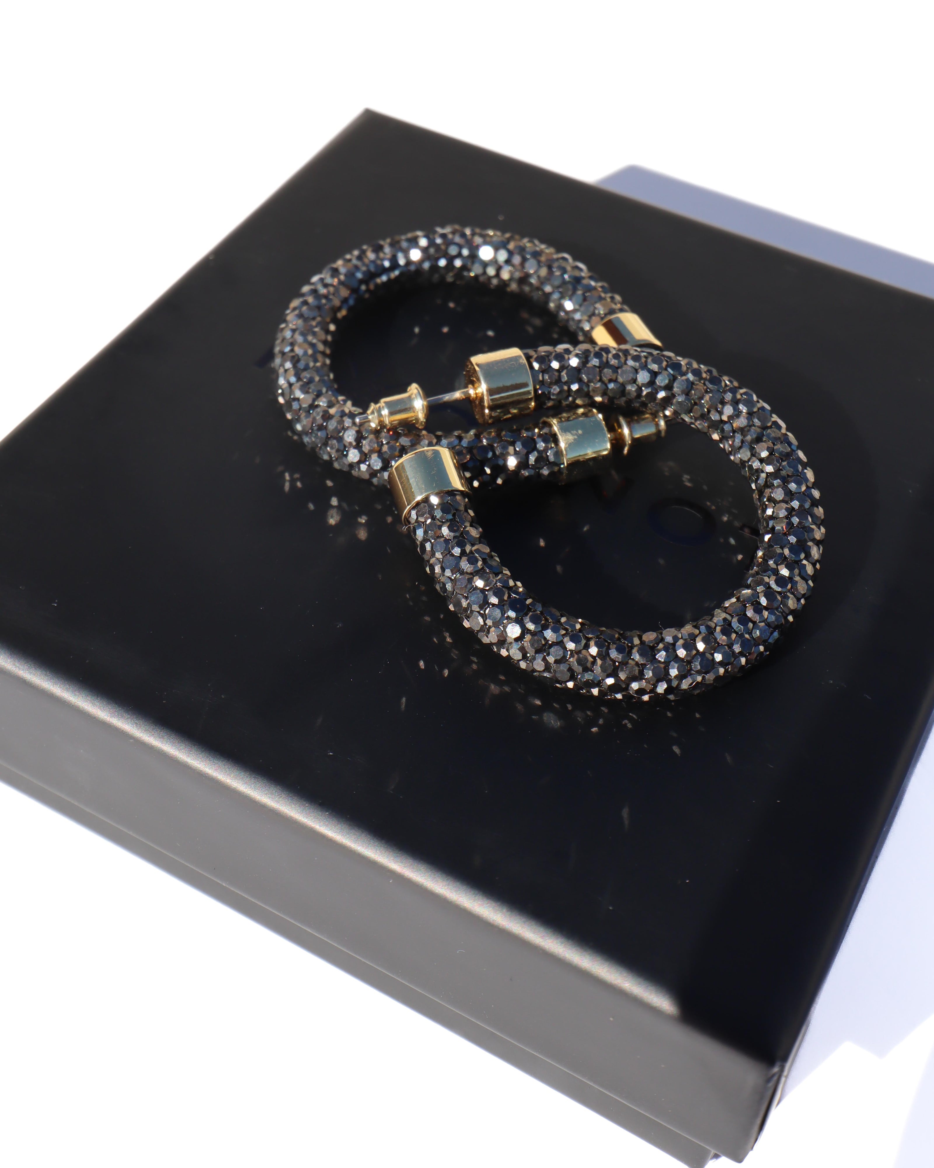 Petite Hoops - Gunmetal