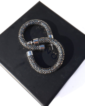 Petite Hoops - Gunmetal