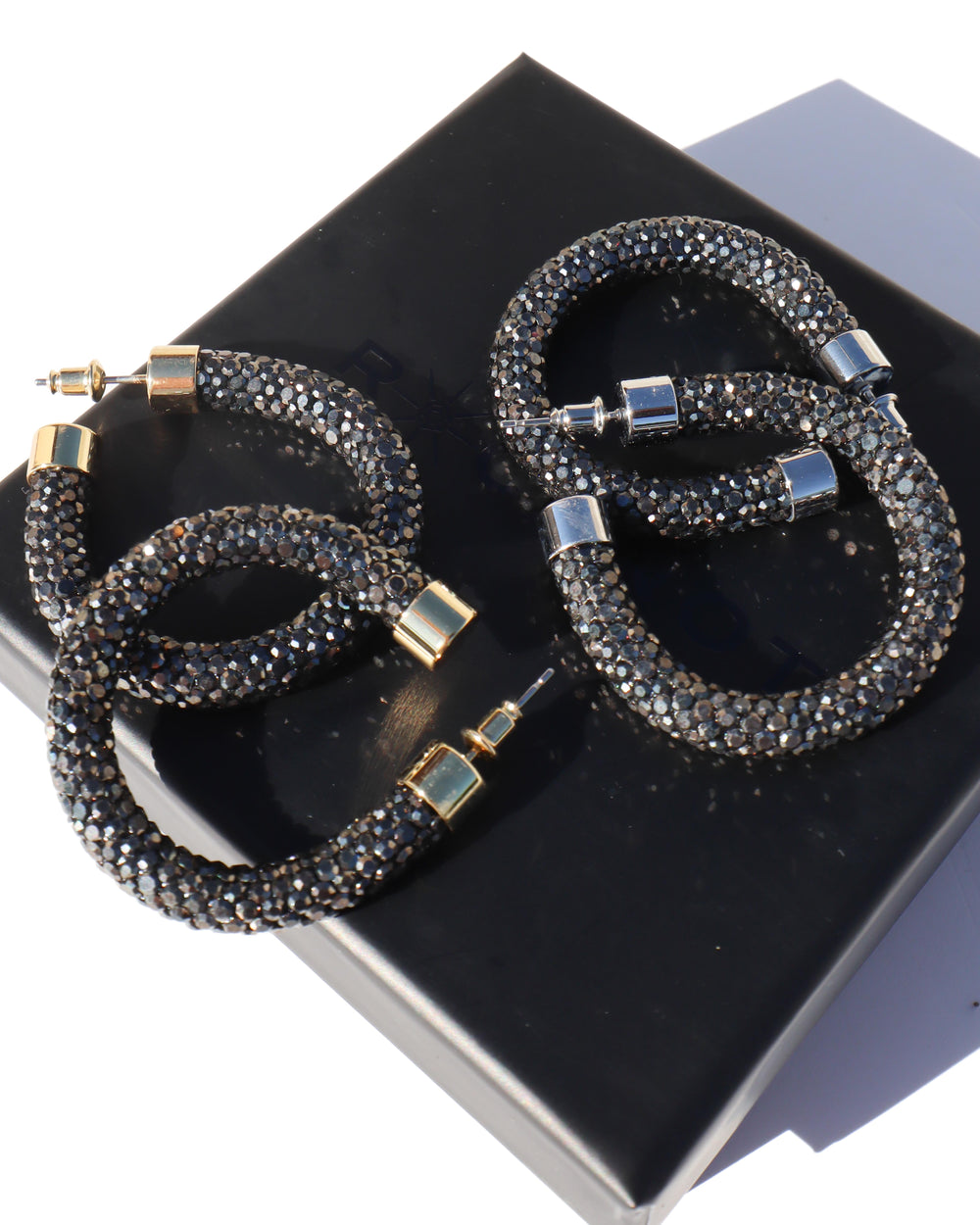 Petite Hoops - Gunmetal