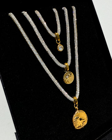Zodiac Trio Necklace - Interchangeable Charm Clasps