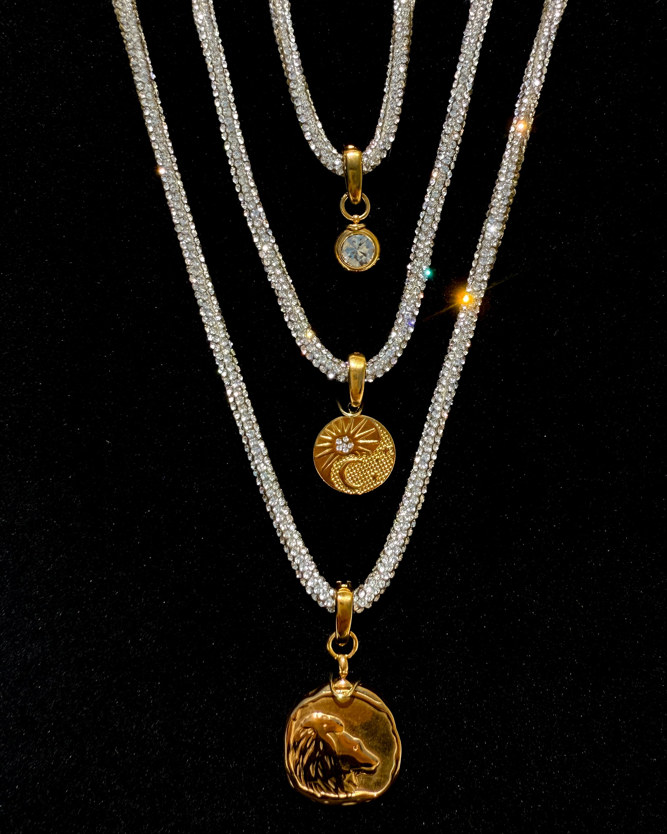 Zodiac Trio Necklace - Interchangeable Charm Clasps