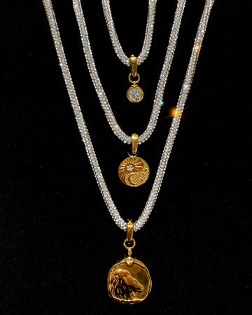 Zodiac Trio Necklace - Interchangeable Charm Clasps