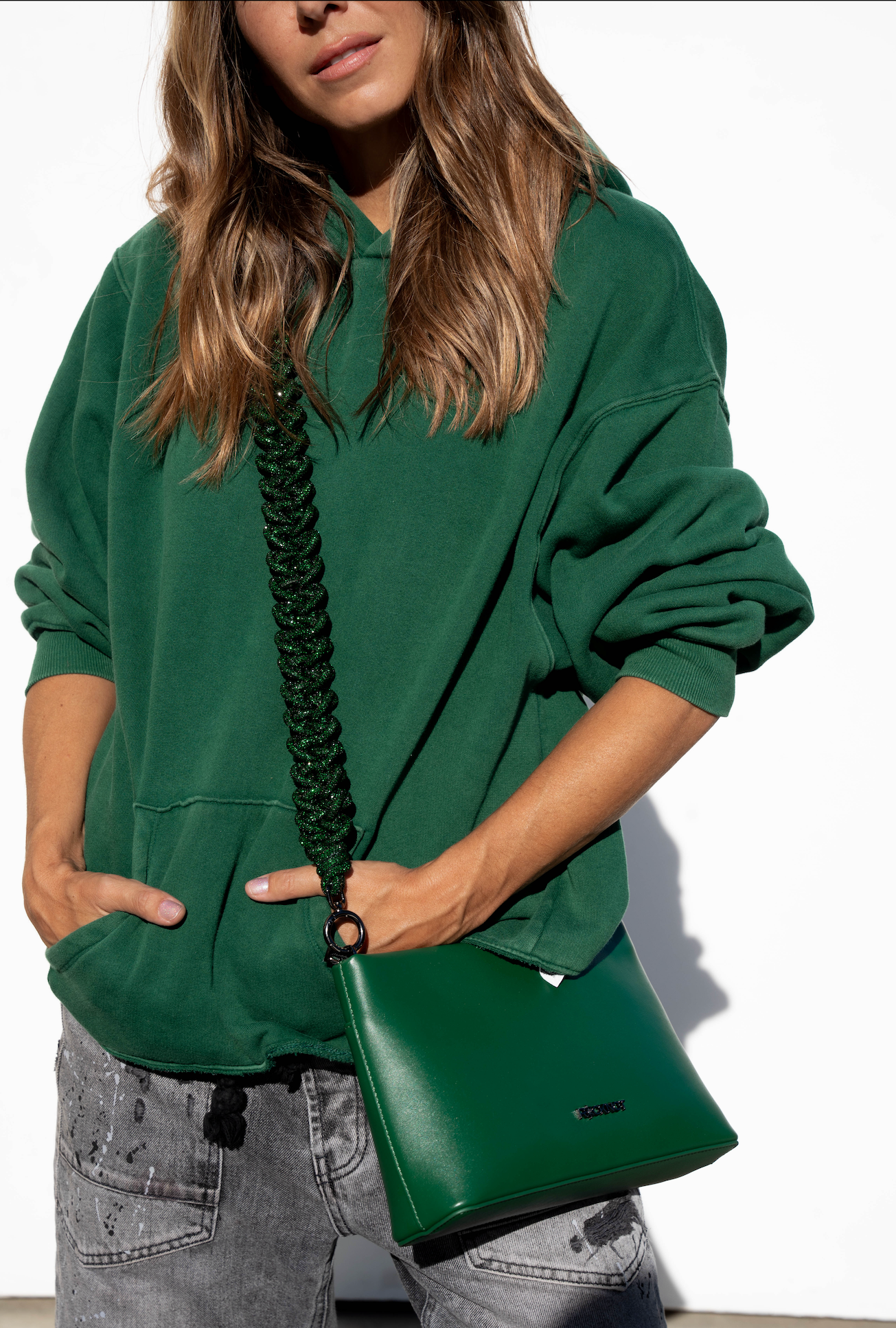 EVY Leather Bag - Hunter Green