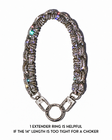 PETITE CROWN Wristlet / Necklace - Crystal