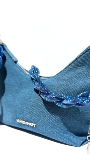 HEZI BAG + CHAIN STRAP - Denim Diamond