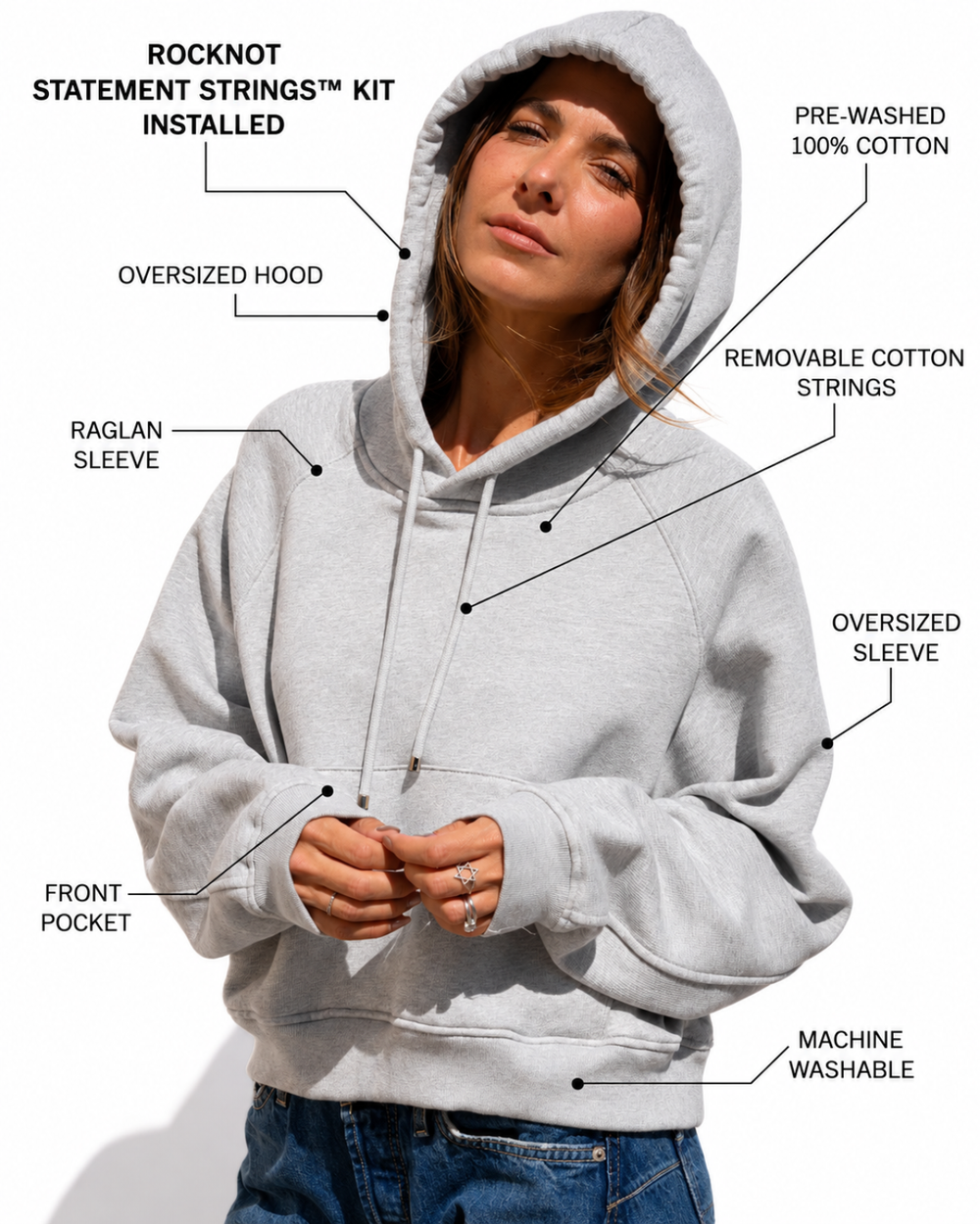Statement Strings™ Ready Hoodie - Black